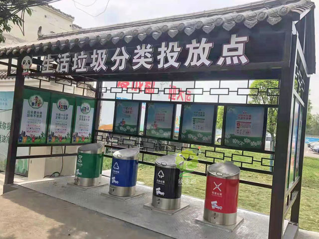 濟(jì)南小區(qū)沉降式地埋垃圾桶戶外景觀垃圾分類(lèi)投放站